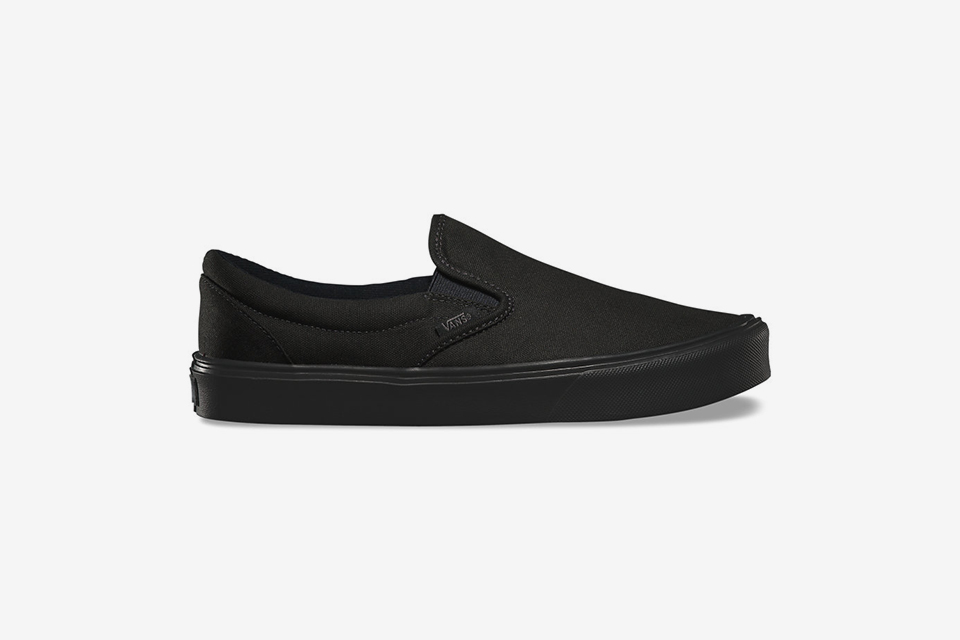 vans slip on lite black