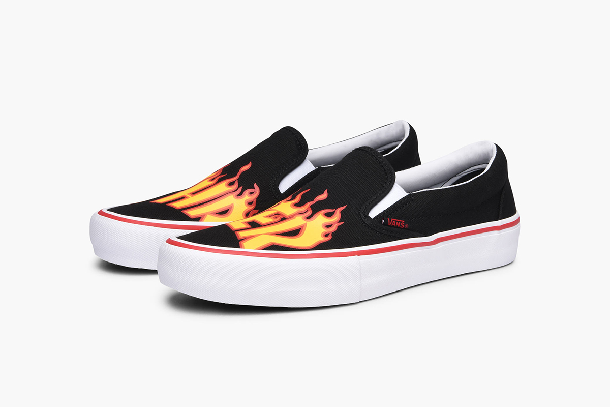 vans x thrasher slip on